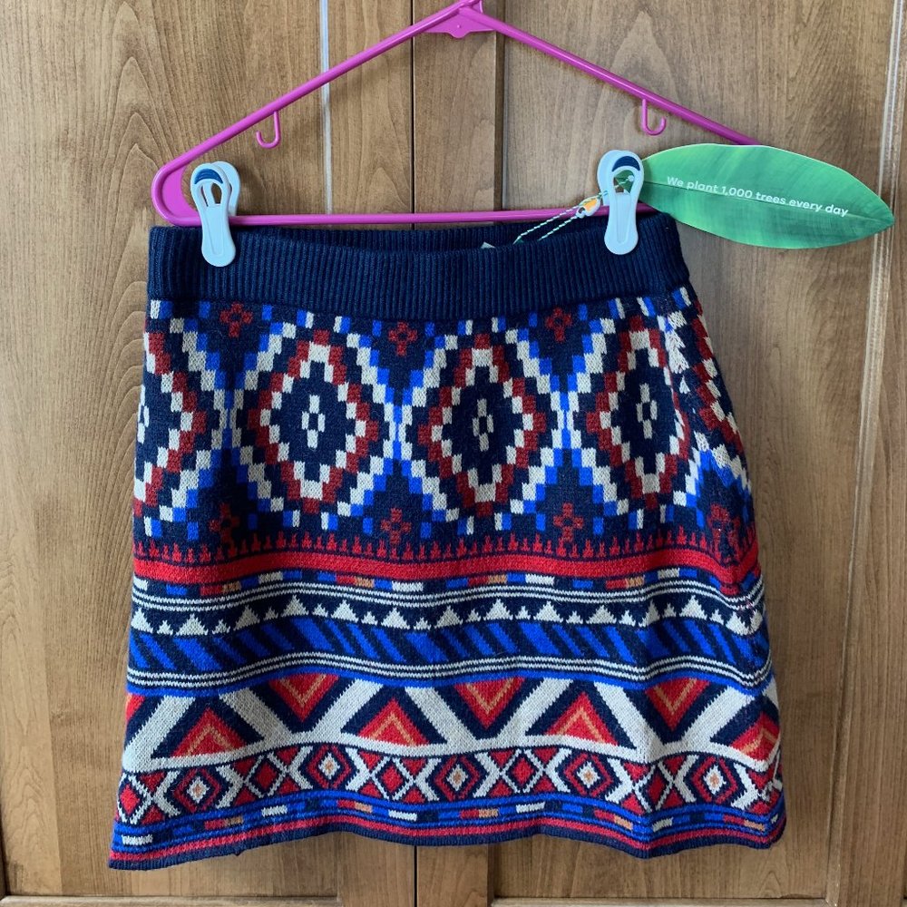 Farm Rio NWT Blue Ainika Tapestry Sweater Skirt